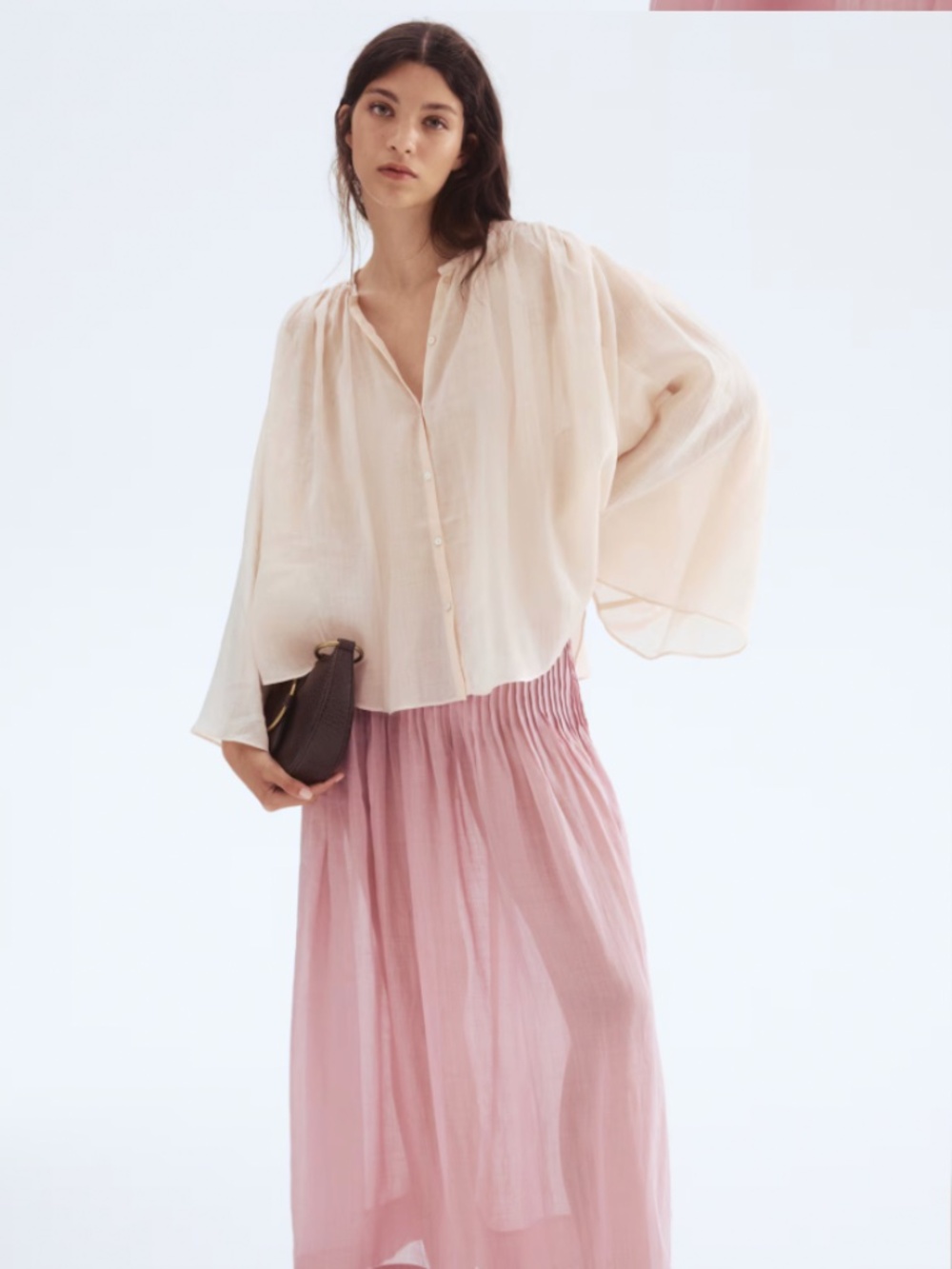 H&M Edition Voluminous Ramie Blouse NWOT